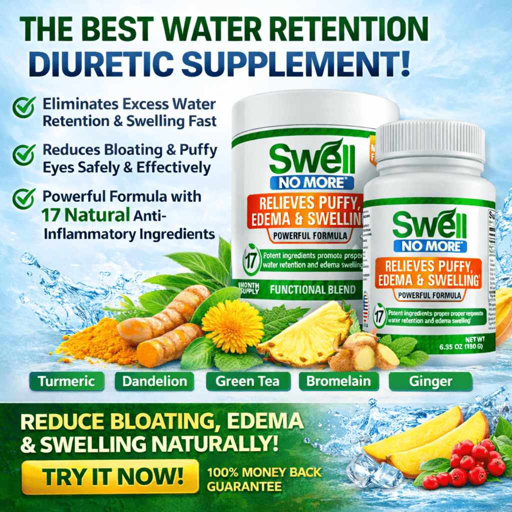 SwellNoMore Tablets Reduces Edema Swelling- Natural Diuretic Anti Inflammatory
