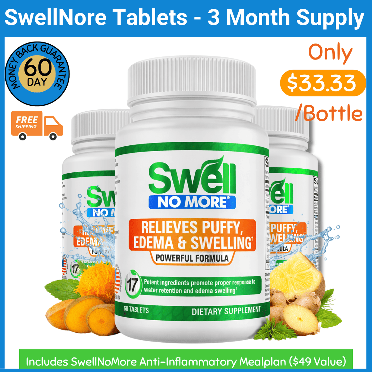 Natural Supplement for Edema Reduction and Swelling | SwellNoMore